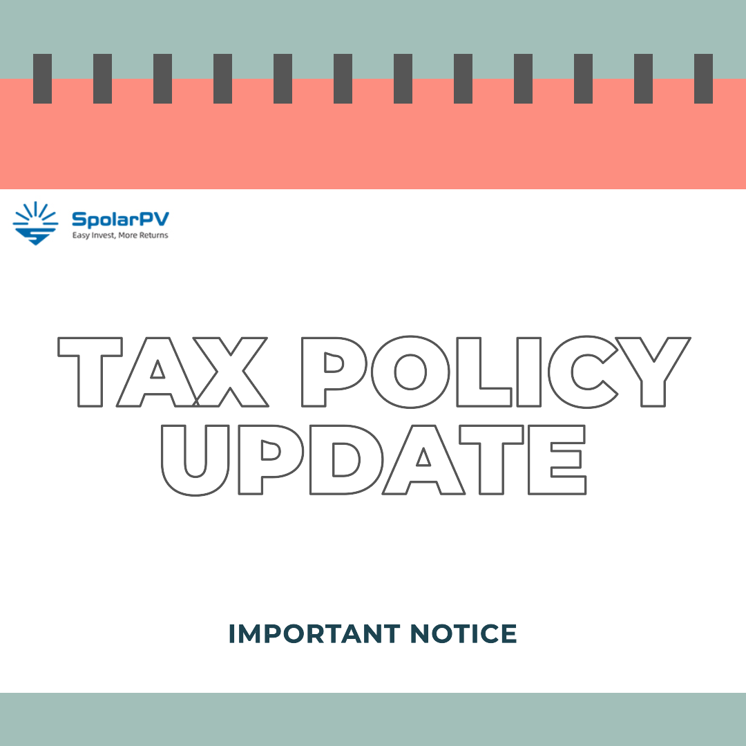 Important Notice on The lmpact of Tax Policies On Shipment and Customs Declaration